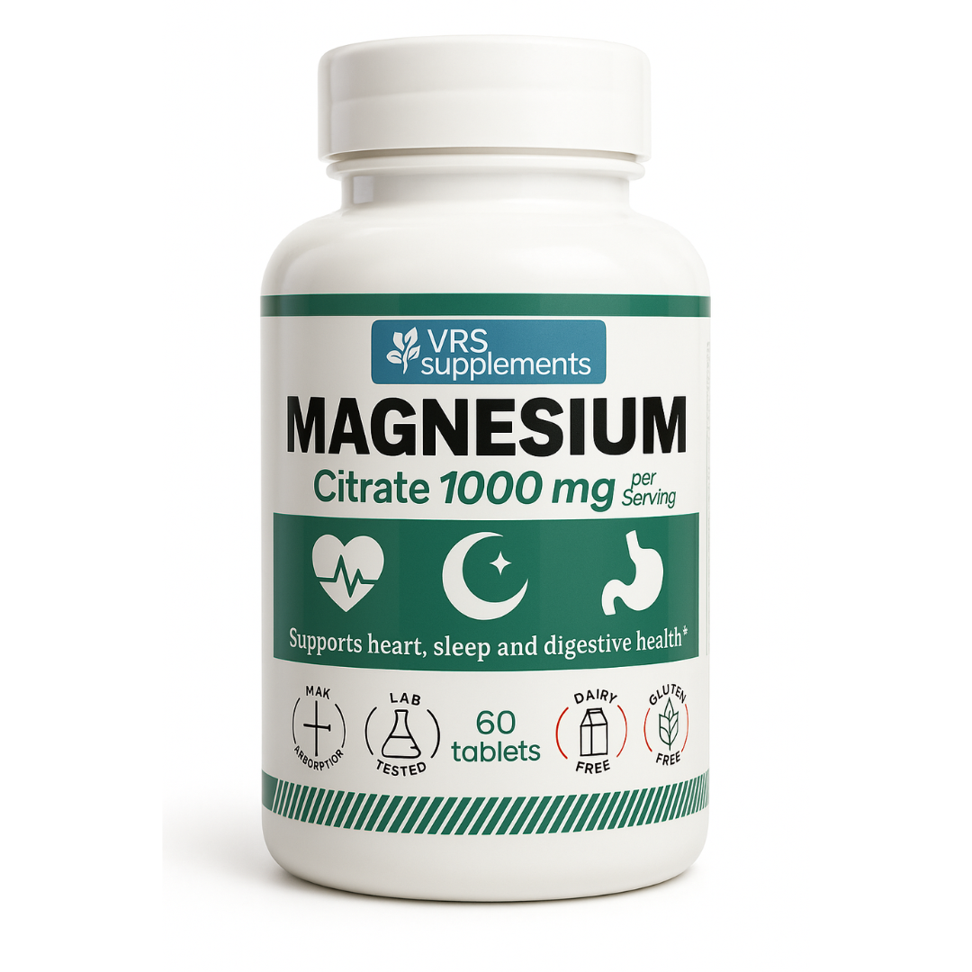 VRS Supplements Magnesium Citrate 1000 mg – 60 Tablets