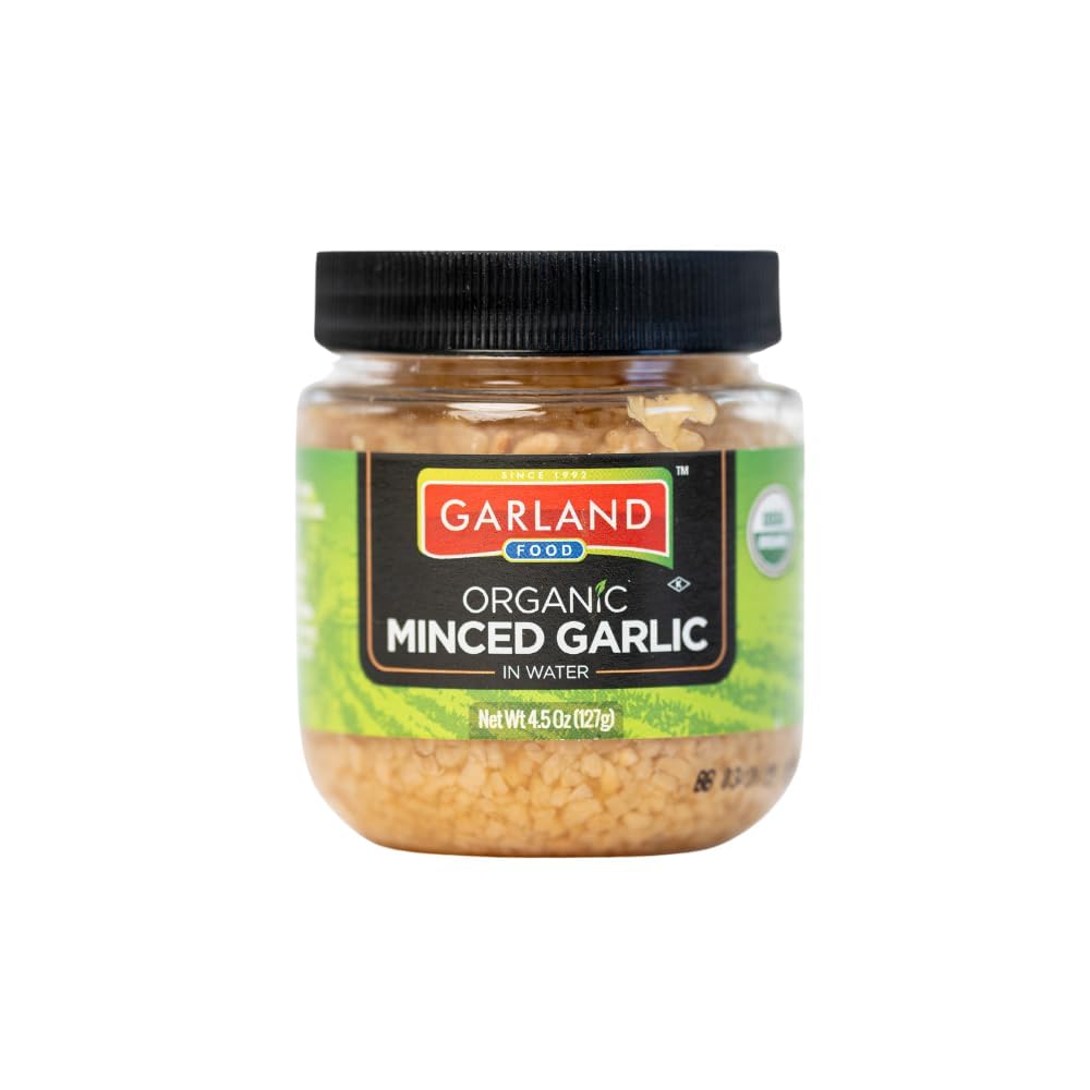 Garland Organic Minced Garlic – 4.5 oz – Made in USA