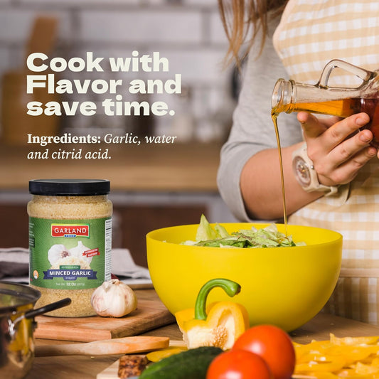 Garland Minced Garlic – In Water – 32 oz – Made in USA