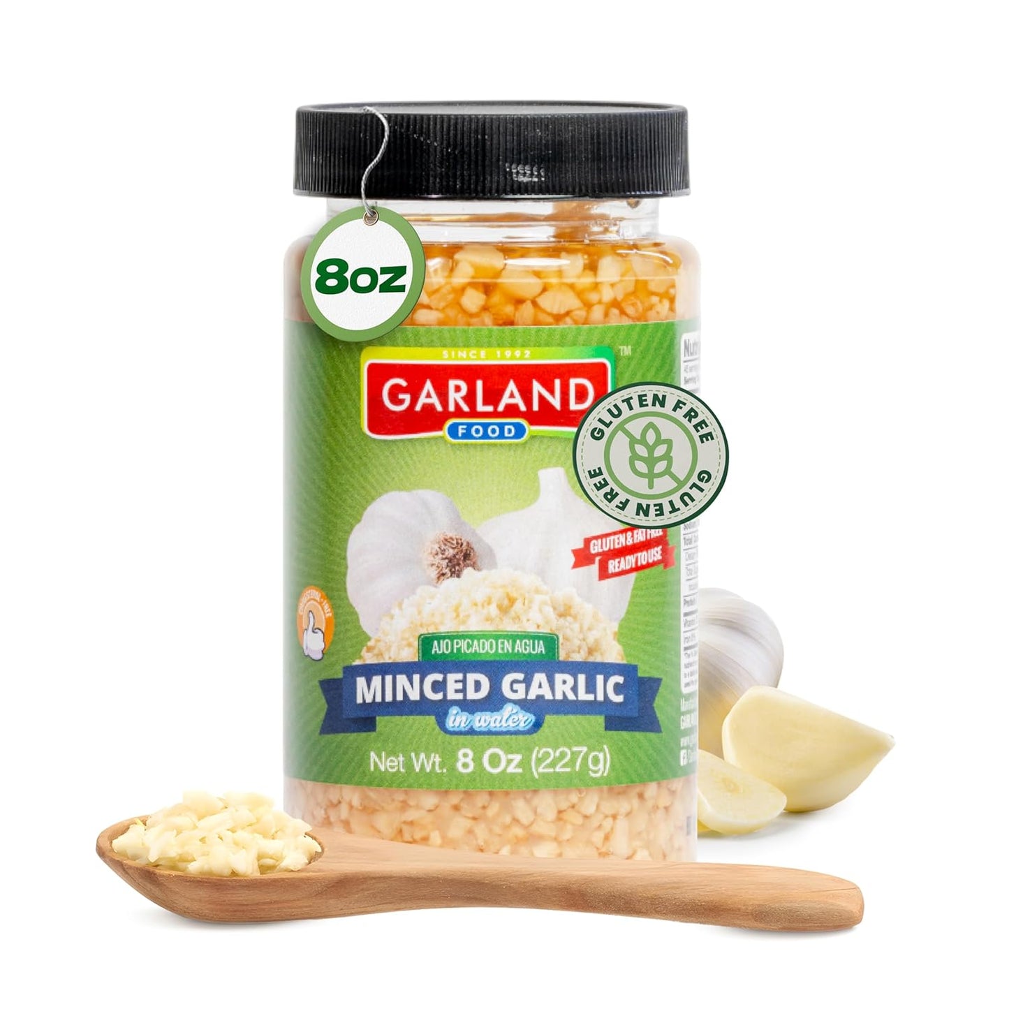 Garland Minced Garlic – In Water – 8 oz – Made in USA