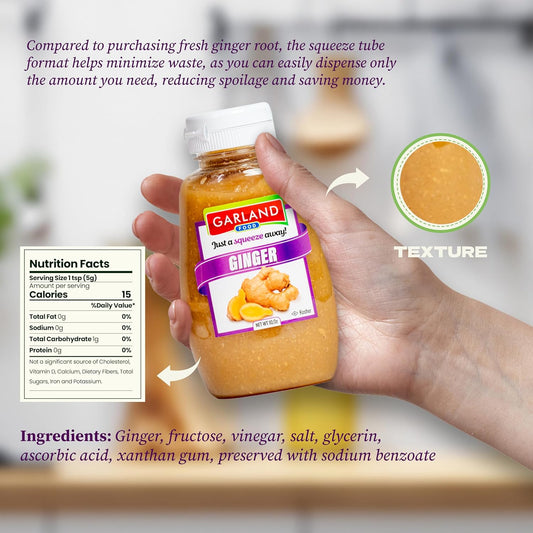 Garland Ginger Paste – Easy Squeeze Bottle – 10 oz