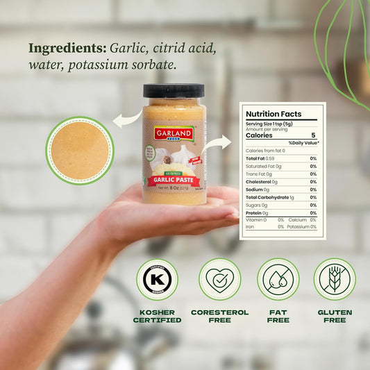 Garland Garlic Paste – Smooth Garlic Spread – 8 oz