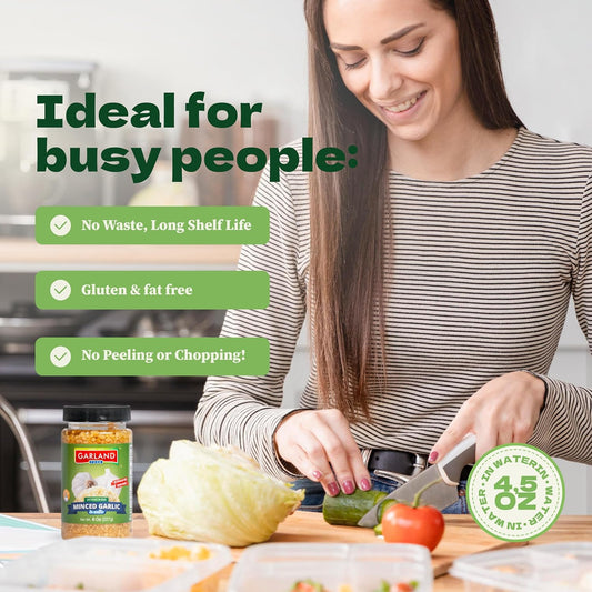 Garland Minced Garlic – In Water – 8 oz – Made in USA