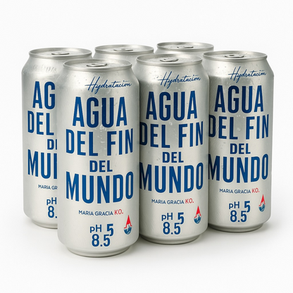 Agua del Fin del Mundo – Alkaline Water 6-Pack – pH 8.5 – Premium Hydration – 16 fl oz
