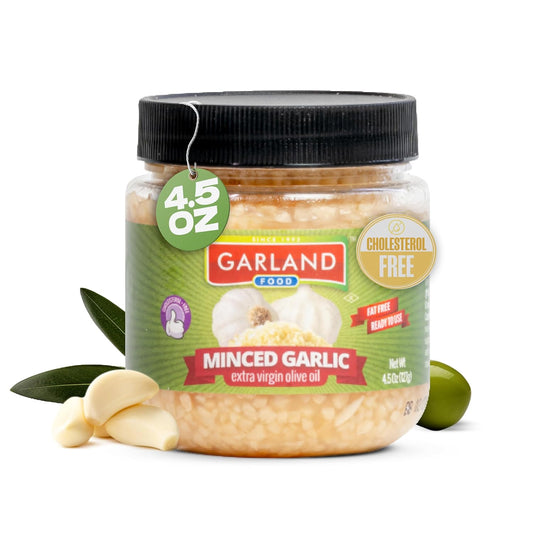 Garland Minced Garlic – In Olive Oil – 4.5 oz – Made in USA