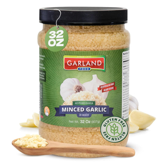 Garland Minced Garlic – In Water – 32 oz – Made in USA